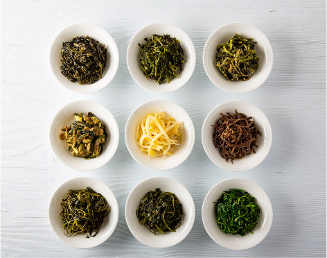 Illustration explaining Korean table settings (horizontal type)