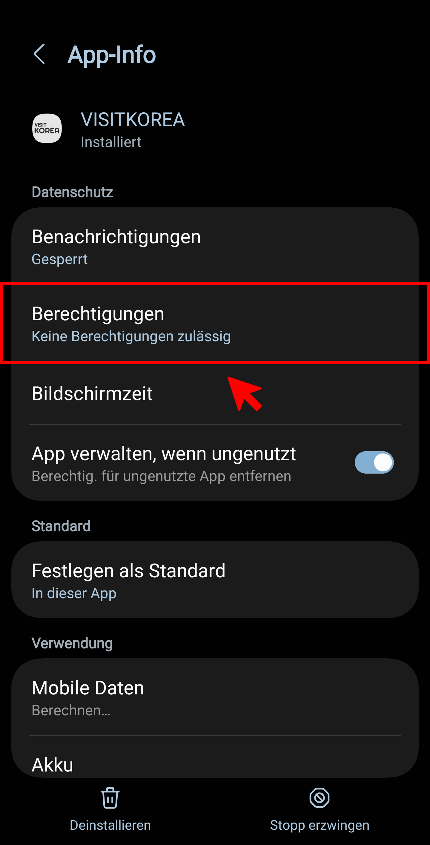 VISITKOREA app screen