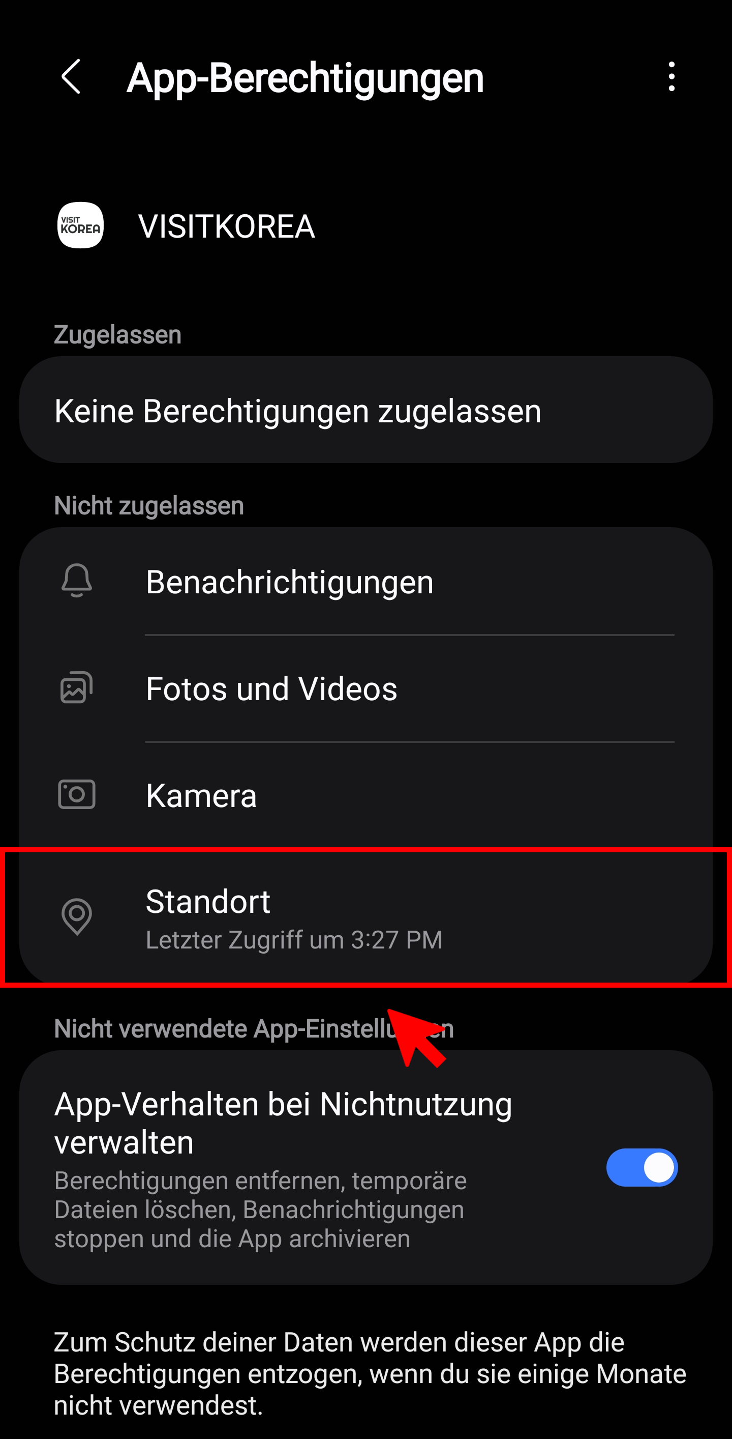 VISITKOREA app screen