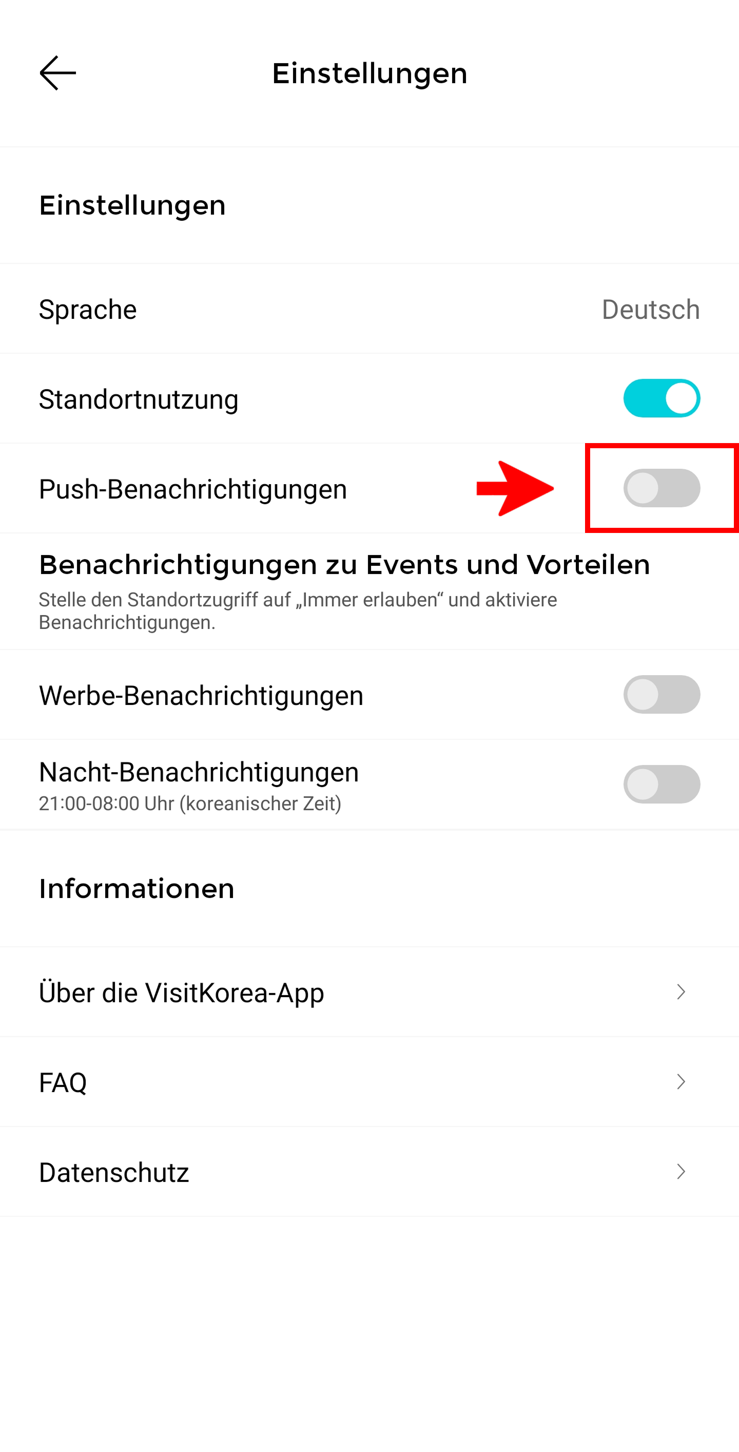 Anleitungsbilder für Android