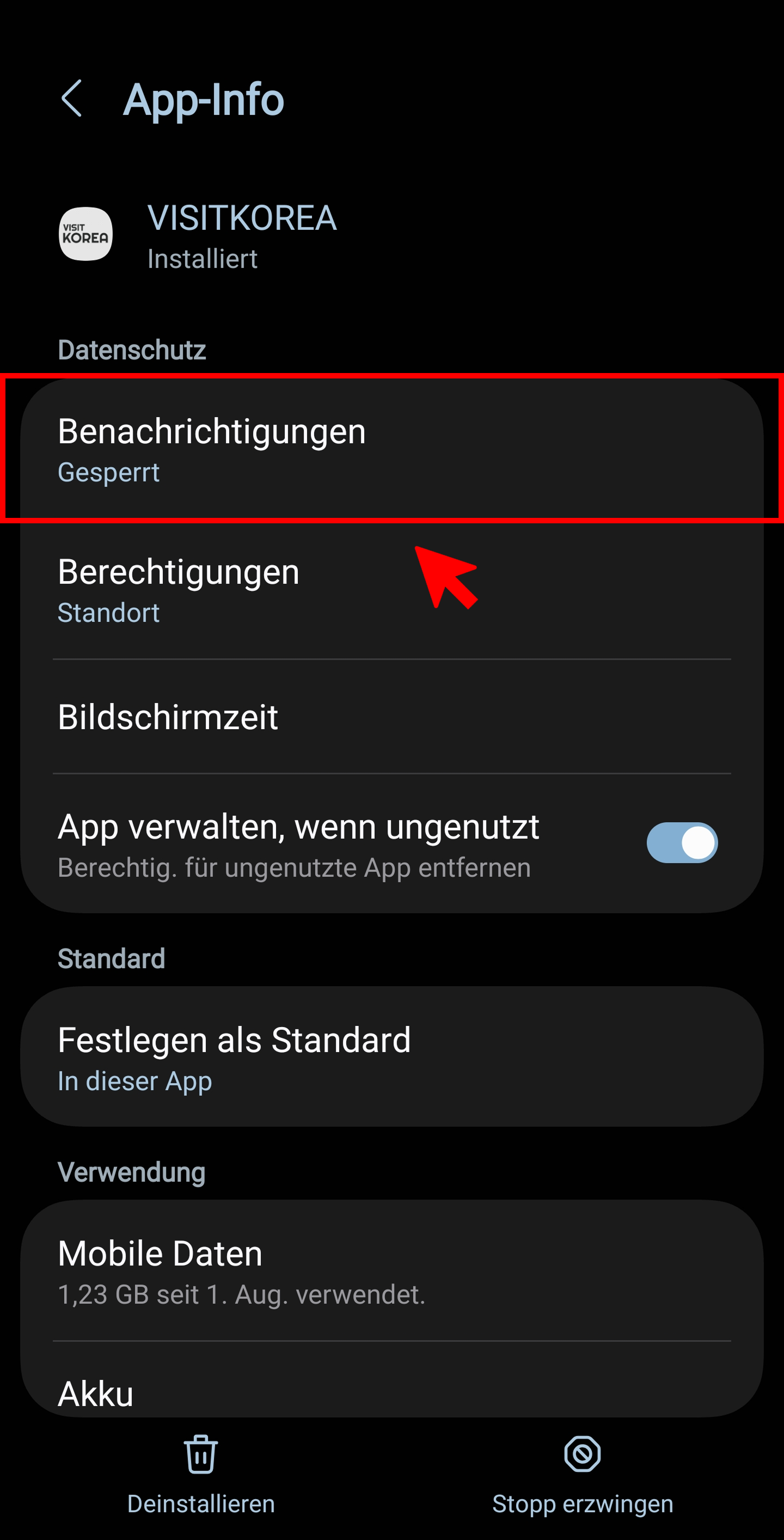 Anleitungsbilder für Android