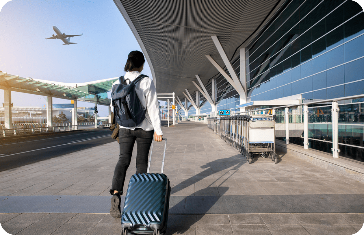 Vom Flughafen