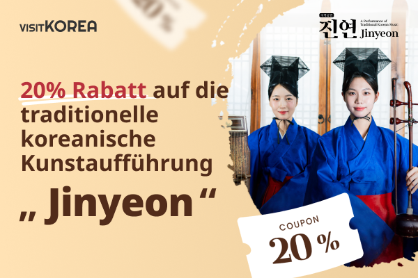 20% Rabatt auf die traditionelle koreanische Kunstaufführung „Jinyeon“